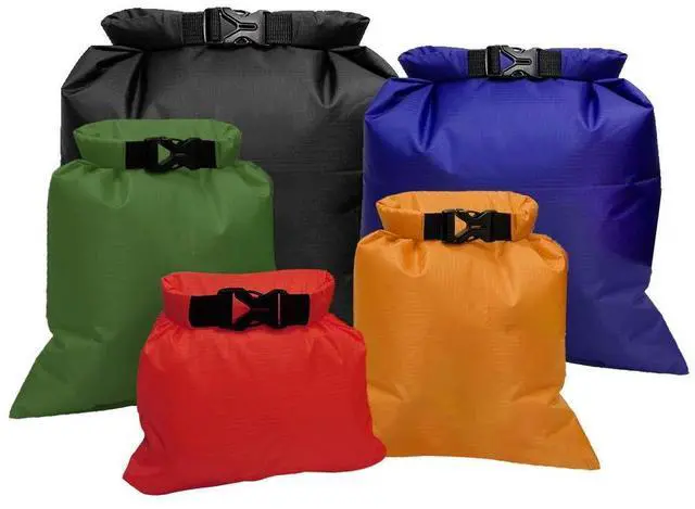 Main image of Dry Bag, 5-Pack Ultralight Dry Sack, Outdoor Roll Top Drybags | (1.5L, 2.5L, 3.5L, 4.5L, 6L)Lightweight, Keep Gear Dry Dry Bags for Rafting, Boating, Camping, Hiking, Swimming, Beach