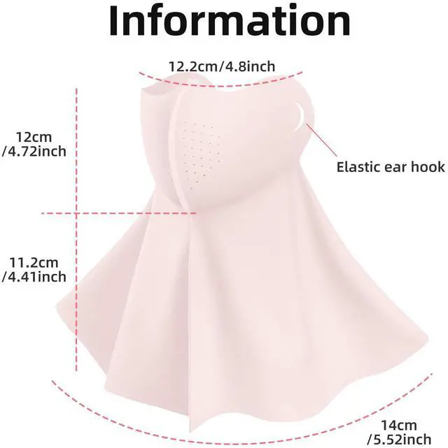 Alt view image 2 of 7 - UPF 50+ Sun Protection Face Mask with Neck Coverage, UV Cooling Face Cover Mask Breathable Design for Face Mask ummer Outdoor Activities