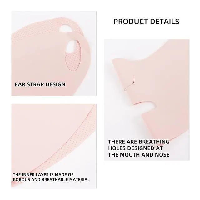 Alt view image 7 of 7 - UPF50+ Summer UV Face Mask Breathable Washable Sun Protection Face Shield Mask For Women Cycling Running Driving Hiking (Pink)