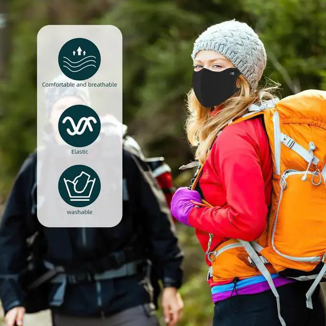 Alt view image 2 of 7 - 4 Pieces Breathable Washable Reusable Sun Face Mask For Women Men,sunscreen UV Face Shield For Running Hiking Riding Exercise (Black+Dark Gray+Pink+Light Gray)