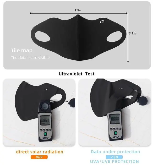 Alt view image 5 of 7 - 4 Pieces Breathable Washable Reusable Sun Face Mask For Women Men,sunscreen UV Face Shield For Running Hiking Riding Exercise (Black+Dark Gray+Pink+Light Gray)