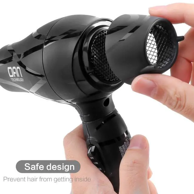 Alt view image 3 of 7 - Lightweight Travel Hair Dryer,Portable Mini BlowDryer with Concentrator&Diffuser, with Nozzle Attachment Ceramic,