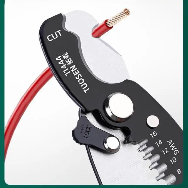 Alt view image 5 of 7 - 8 Inch Inch Wire Strippers Crimpers Cutter Pliers Multi-Function Hand Tool Cable Cutting Wire Cutters