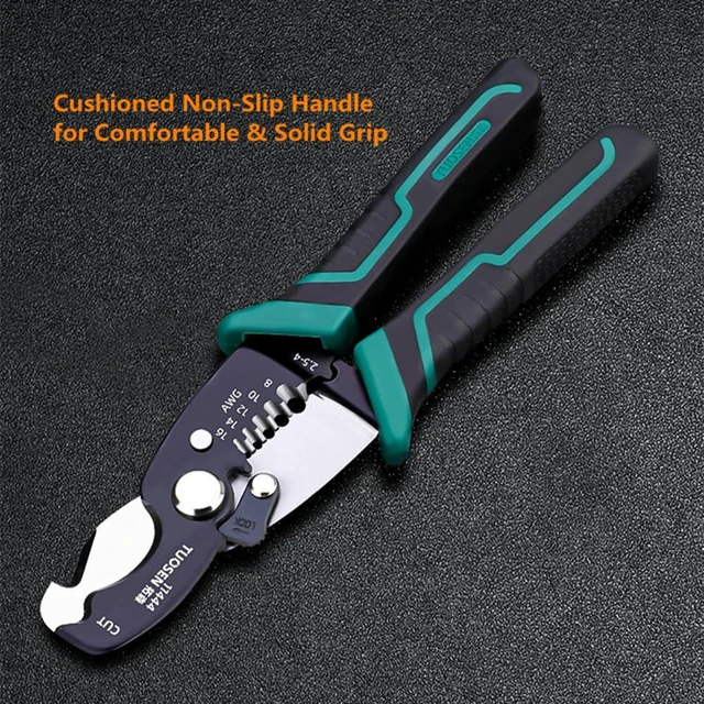 Alt view image 6 of 7 - 8 Inch Inch Wire Strippers Crimpers Cutter Pliers Multi-Function Hand Tool Cable Cutting Wire Cutters