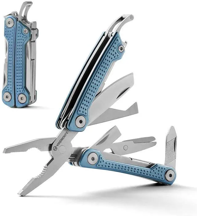 Main image of Multitool,11-in-1 Mini EDC Multitool, Gifts for Men, Stainless Steel Multi Tool Pliers with Pocket Knife, Screwdrivers, Bottle Opener, Perfect for Camping Survival Outdoor ActivitiesBlue