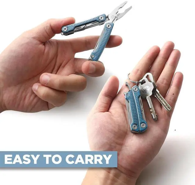 Alt view image 3 of 7 - Multitool,11-in-1 Mini EDC Multitool, Gifts for Men, Stainless Steel Multi Tool Pliers with Pocket Knife, Screwdrivers, Bottle Opener, Perfect for Camping Survival Outdoor ActivitiesBlue