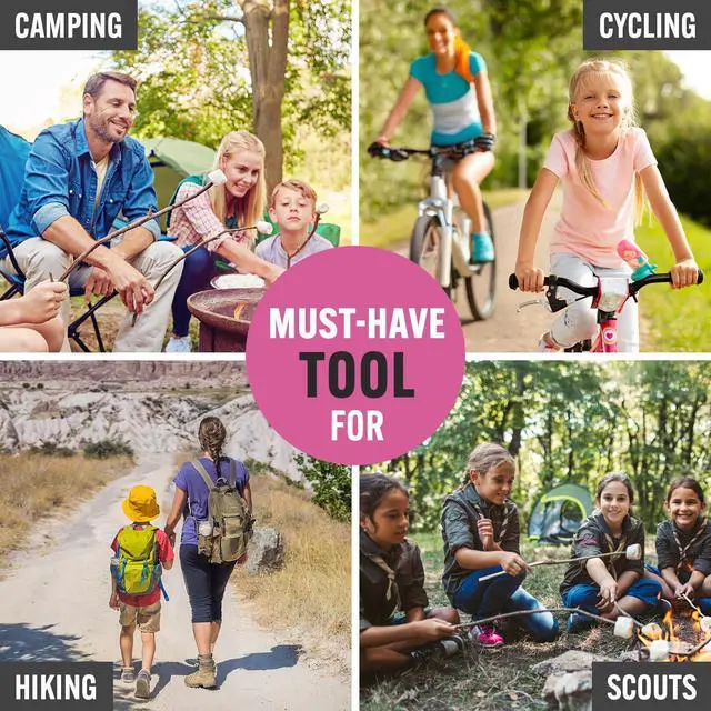Alt view image 5 of 7 - Pink Multitool 15-in-1 for Mom, Wife, Daughter, Grandma, Practical EDC Multi Tool Pliers, Pocket Knife with Safety-Locking, Great for Hiking, Camping, Simple Repairs, Car Glove Box