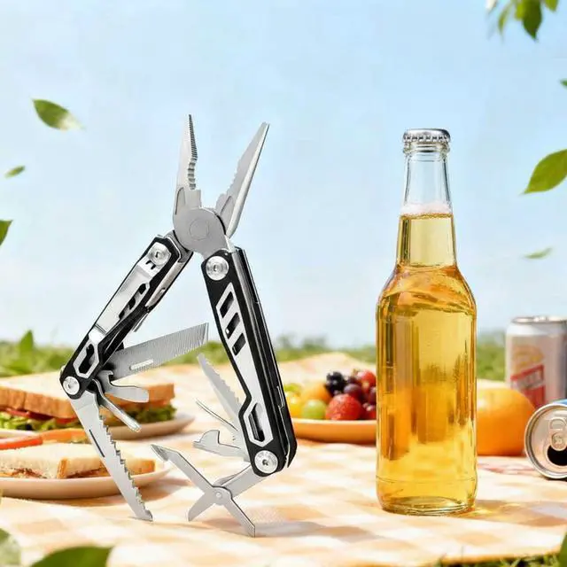 Alt view image 2 of 7 - Multitool Needle Nose Pliers, 16-in-1 Multi Tool with EDC Pouch