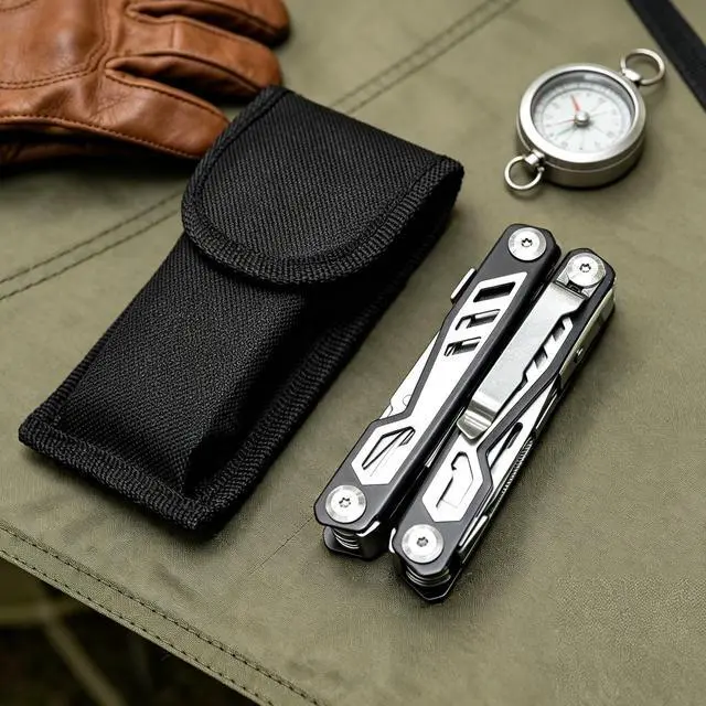 Alt view image 4 of 7 - Multitool Needle Nose Pliers, 16-in-1 Multi Tool with EDC Pouch