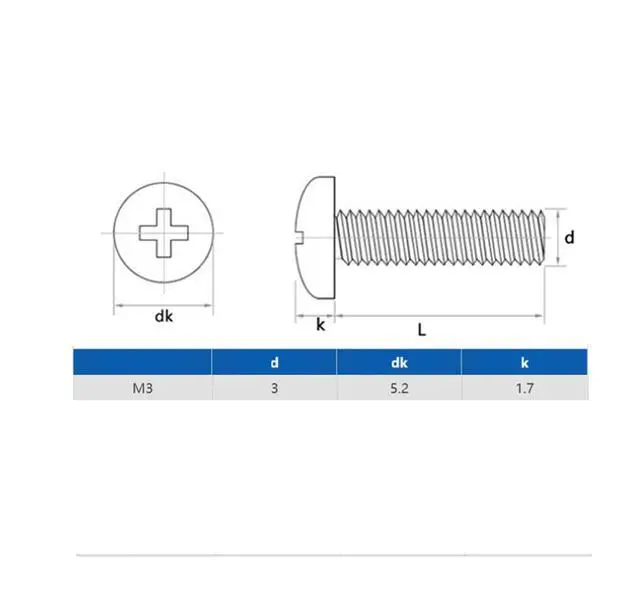 Alt view image 6 of 6 - 420pcs M3 x 6mm / 8mm/ 10mm/ 12mm/ 16mm/ 20mm Pan Head Machine Screws Washers Hex Nuts Assortment Kit, Phillips Drive, 304 Stainless Steel