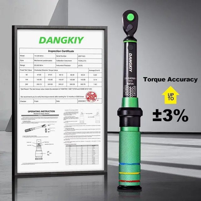 Alt view image 5 of 7 - Torque Wrench Bike, 1/4 Inch Torque Wrench, 20-240IN.LB/2.3-27.1N.M | Lightweight Dual-direction, 72 tooth High Precision Bike Torque Wrenches with Dual Range Scales for bicycle