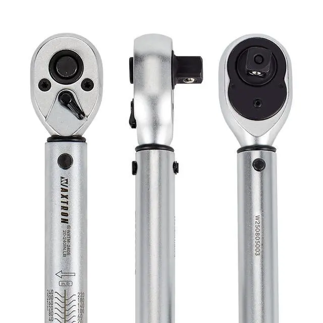 Alt view image 4 of 7 - 1/4" Drive Click Torque Wrench for Bike, MTB, and Motorcycle | 20-240 in-lb / 2.3-27 Nm, 72-Tooth Ratchet, ±3% ISO Accuracy, Chrome Vanadium, Storage Case