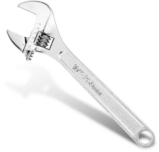 Main image of 10 Inch Adjustable Wrench, High-Torque Carbon Steel Wrench with Metric Scale,for Plumbing, Automotive Repair and Home DIY