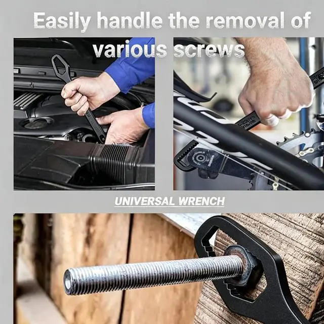 Alt view image 3 of 5 - Universal Car Torx Wrench, Double-head Self-tightening Torx Wrench, 5/16 inch-7/8 inch and 1/8 inch-11/16 inch Spanner Hand Tools, Multifunctional Torque Wrench for Home Car