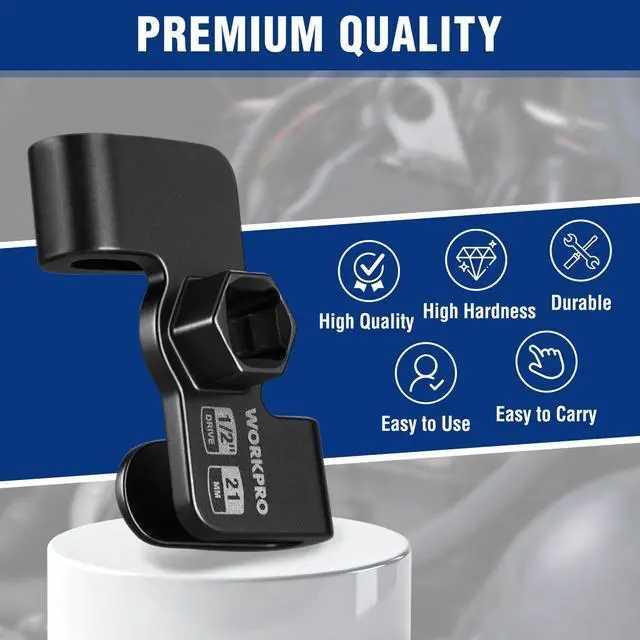 Alt view image 5 of 7 - Wrench Extender Tool, 1/2" & 21mm Hex Drive, Universal Adapter | Extended Leverage Force, Amplified Torque, Stubborn Nuts & Bolts, Rust-Resistant Finish, Automotive Repair & DIY