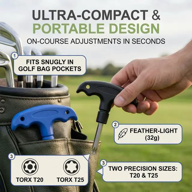 Alt view image 5 of 7 - Torque Wrench For Golf, 2Pcs Golf Torque Wrench And Driver Tool With T20 T25 Bits, Golf Wrench Set