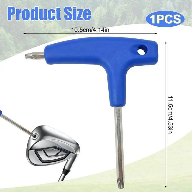 Alt view image 2 of 6 - Golf Driver Adjustment Tool, 2-in-1 Golf Torque Wrench T20 T25 Dual Head Golf Club Driver Tool, Stainless Steel Golf Wrench with Plastic Handle for Shaft Adapter & Weights(Blue)