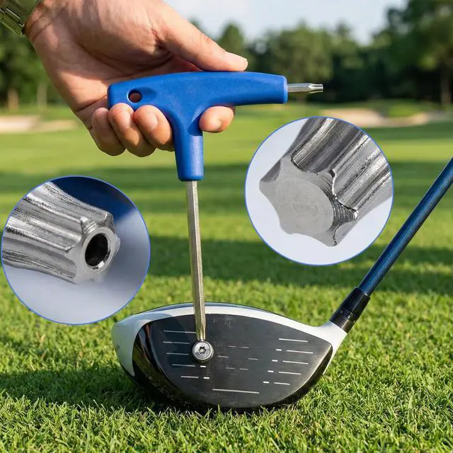 Alt view image 3 of 6 - Golf Driver Adjustment Tool, 2-in-1 Golf Torque Wrench T20 T25 Dual Head Golf Club Driver Tool, Stainless Steel Golf Wrench with Plastic Handle for Shaft Adapter & Weights(Blue)