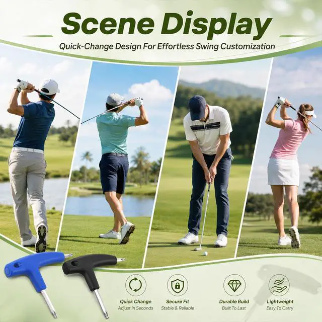 Alt view image 7 of 7 - 2 Pcs Golf Club Tool, T20 & T25 Dual Head Torque Wrench | Universal Golf Wrench Tool for Driver Adjustment