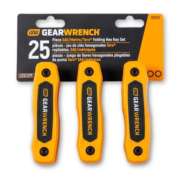 Alt view image 4 of 7 - 25 Piece SAE/Metric/Torx® Folding Hex Key Set - 83512