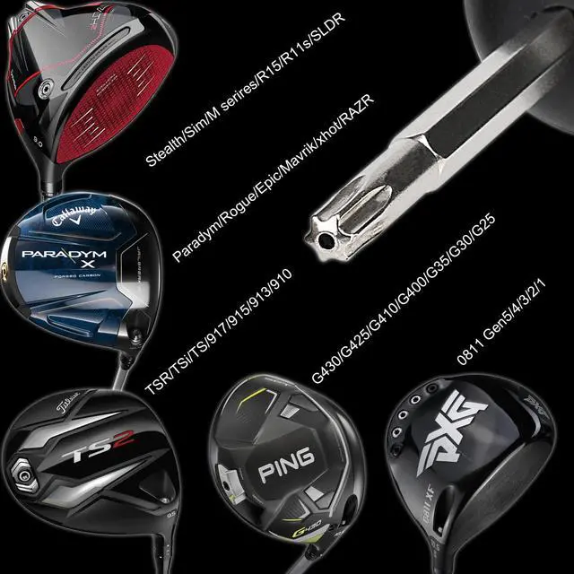 Alt view image 3 of 5 - 40lbf Torque Golf Wrench for Driver Clubs and Fairway Hybrids Adapter Sleeve and Head Weight Adjustment