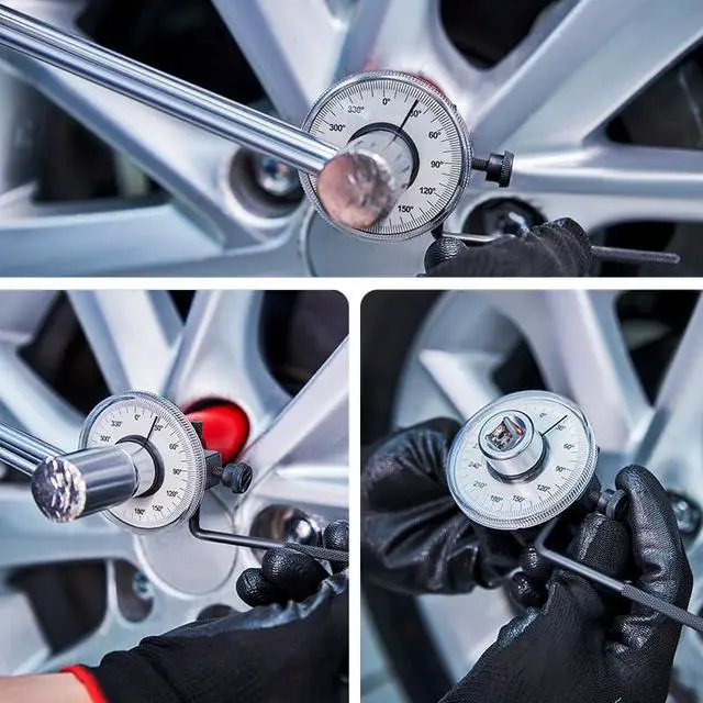 Alt view image 4 of 6 - 1/2 Inch Torque Wrench Angle Gauge Tool, 360° Adjustable 1/2"" Drive Torque meter Wrench Set, Professional Measure Tool, US0020
