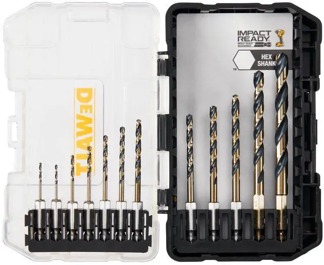 Main image of 12 Pc Black and Gold Drill Bit Set, Premium Finish Impact Driver Bit Set for Metal, Plastic and Wood (DWAH1182)