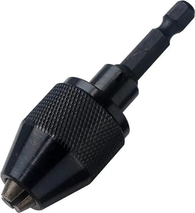 Main image of 20753A Keyless Drill Chuck for Impact Driver, Chuck Conversion Adapter, 1/4 Hex Shank, Convert Cordless Screwdrivers into Power Drills in Seconds, For Round-Shank Drill Bits, No Keys Needed