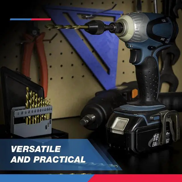 Alt view image 5 of 6 - 20753A Keyless Drill Chuck for Impact Driver, Chuck Conversion Adapter, 1/4 Hex Shank, Convert Cordless Screwdrivers into Power Drills in Seconds, For Round-Shank Drill Bits, No Keys Needed