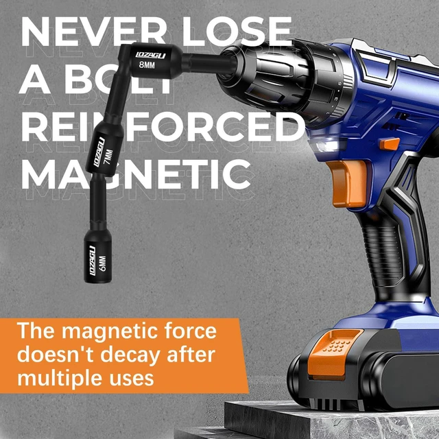 Alt view image 4 of 7 - 17PCS Magnetic Nut Driver Set | SAE and Metric | Premium Impact Power Hex Nut Driver Drill Bit Master Kit | 1/4 Inch Hex Shank | Cr-V Steel (17PCS Magnetic Nut Driver (Short))