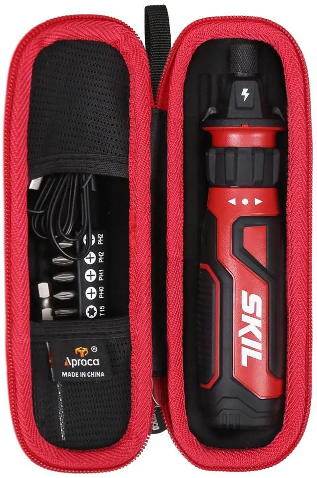 Main image of Case for SKIL SD561201 / Twist 2.0 Rechargeable 4V Screwdriver (Case Only) | Portable Bag for Stores Screwdriver Bits,Bit Holder,Charging Cable
