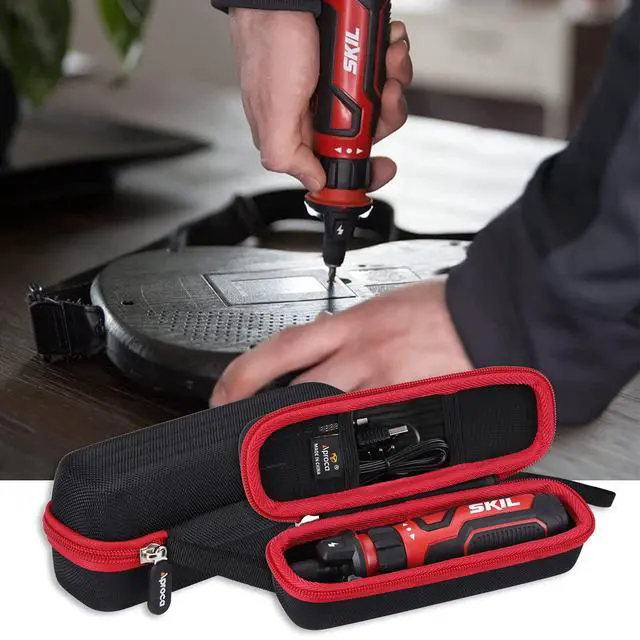 Alt view image 5 of 7 - Case for SKIL SD561201 / Twist 2.0 Rechargeable 4V Screwdriver (Case Only) | Portable Bag for Stores Screwdriver Bits,Bit Holder,Charging Cable