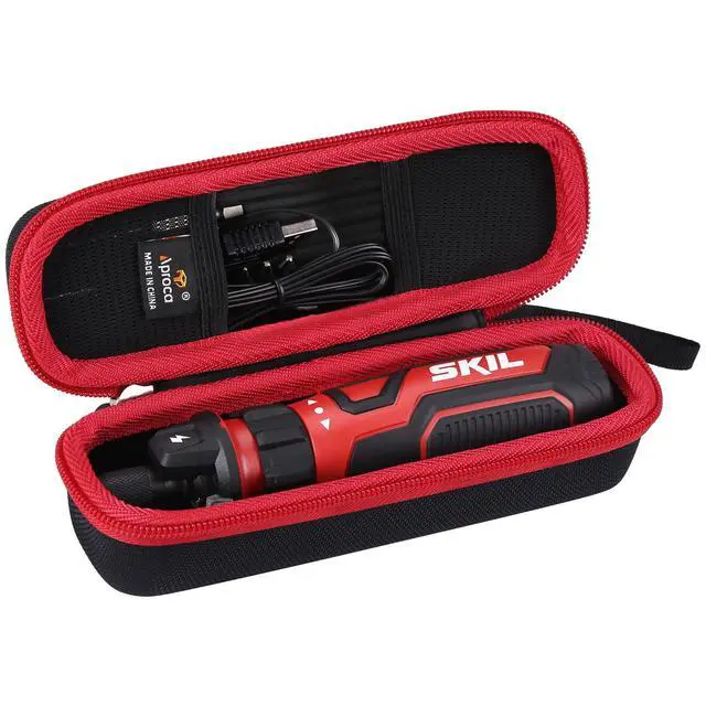 Alt view image 3 of 7 - Case for SKIL SD561201 / Twist 2.0 Rechargeable 4V Screwdriver (Case Only) | Portable Bag for Stores Screwdriver Bits,Bit Holder,Charging Cable