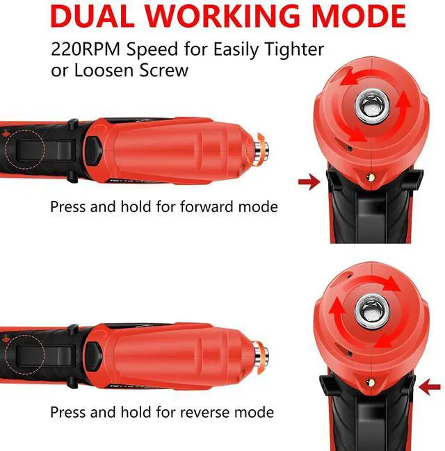 Alt view image 3 of 7 - 3.6V Electric Cordless Screwdriver Set, Mini Drill Set | Rechargeable Power Screwdriver with Bits, Ideal for Electronics Repair, Furniture Assembly & Household DIY Projects