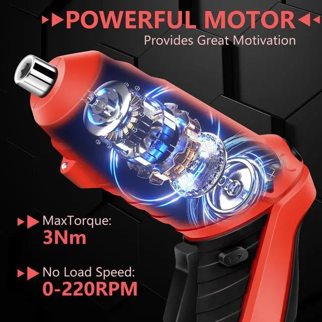Alt view image 4 of 7 - 3.6V Electric Cordless Screwdriver Set, Mini Drill Set | Rechargeable Power Screwdriver with Bits, Ideal for Electronics Repair, Furniture Assembly & Household DIY Projects