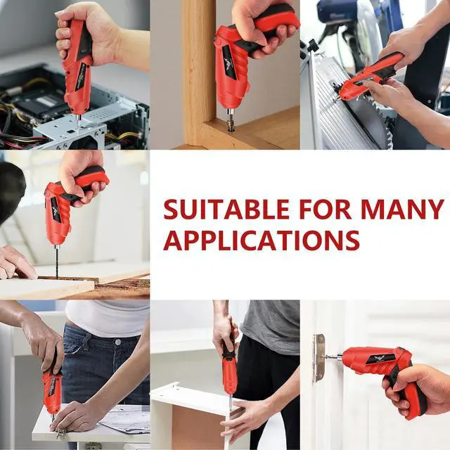 Alt view image 7 of 7 - 3.6V Electric Cordless Screwdriver Set, Mini Drill Set | Rechargeable Power Screwdriver with Bits, Ideal for Electronics Repair, Furniture Assembly & Household DIY Projects