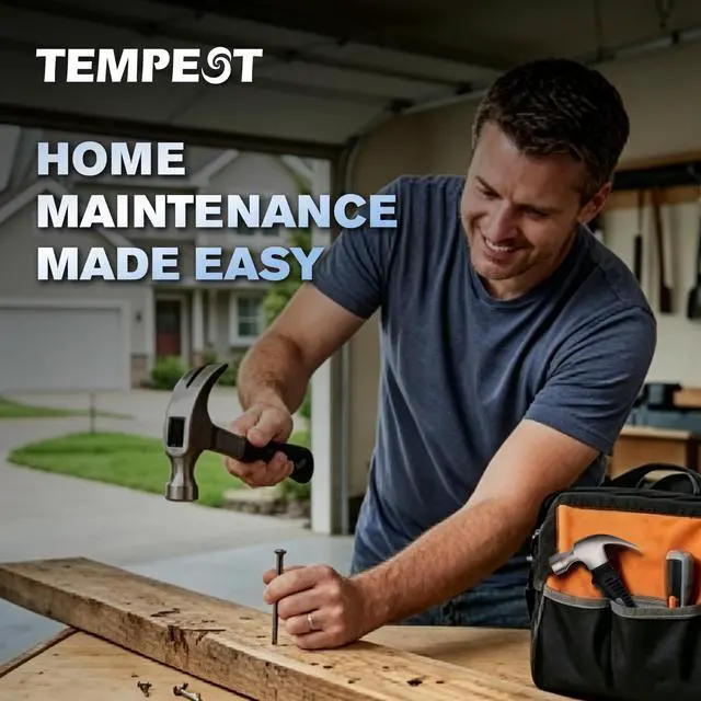 Alt view image 7 of 7 - 2-Piece Claw Hammer Set, 16 oz General Purpose & 8 oz Stubby Mini Hammer, Drop-Forged Carbon Steel, Non-Slip Handle, Curved Claw Hammer Set for Construction, Woodworking & Home Repair