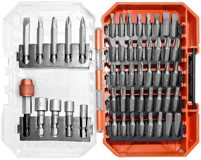 Main image of 50-Piece Screwdriver Bit Set with Quick Change Chuck in Tough Case