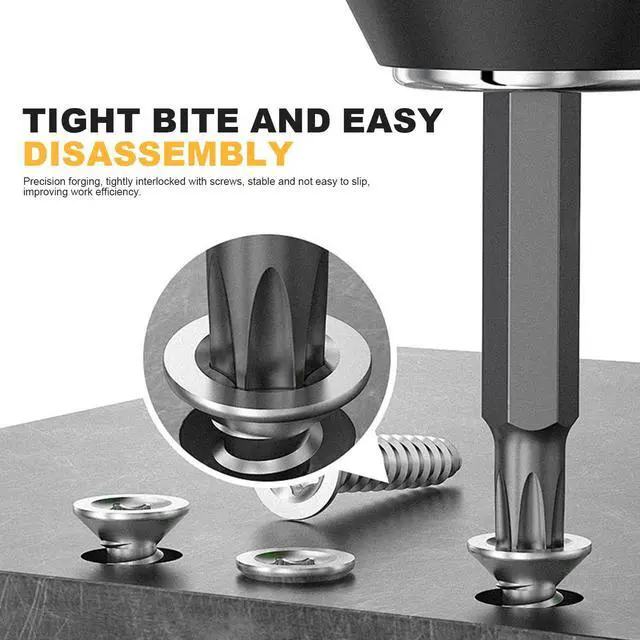 Alt view image 5 of 7 - 50-Piece Screwdriver Bit Set with Quick Change Chuck in Tough Case
