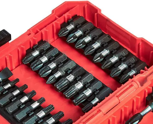Alt view image 4 of 5 - 42-Piece Impact Screwdriver Bit Set with Phillips, Slotted and Torx Bits, Portable Storage Case