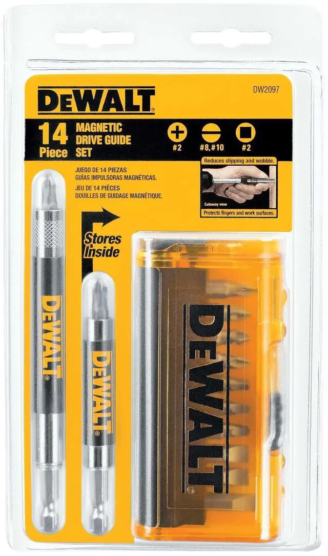 Main image of Screwdriver Bit Set, Magnetic Drive Guide, 14-Piece, Pack of 1 (DW2097CS)