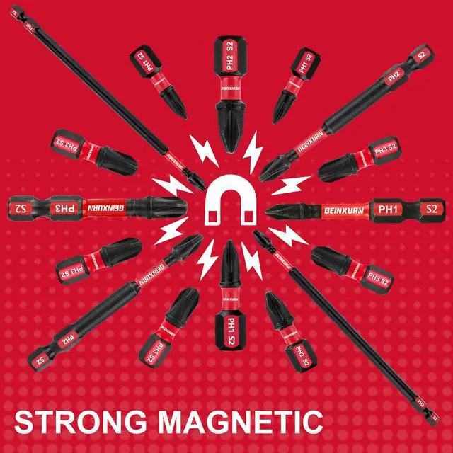 Alt view image 7 of 7 - Impact Tough Phillips Bits PH1/PH2/PH3 Insert Driver Bits,19Pack Bulk Phillips Screwdriver Bits Set with 1Pcs Impact Bit Holder