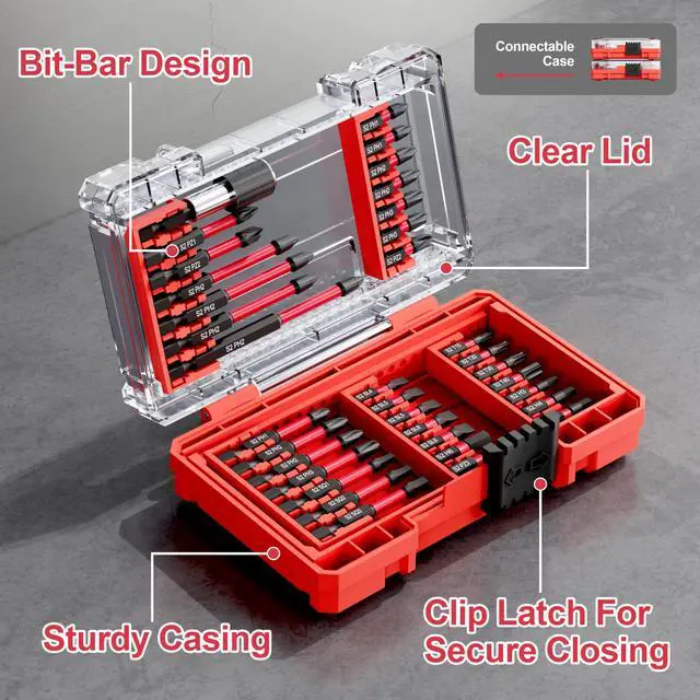 Alt view image 5 of 7 - 35Pcs Screwdriver Bits Set S2 Steel Screwdriver Impact Kit | With a Storage Case