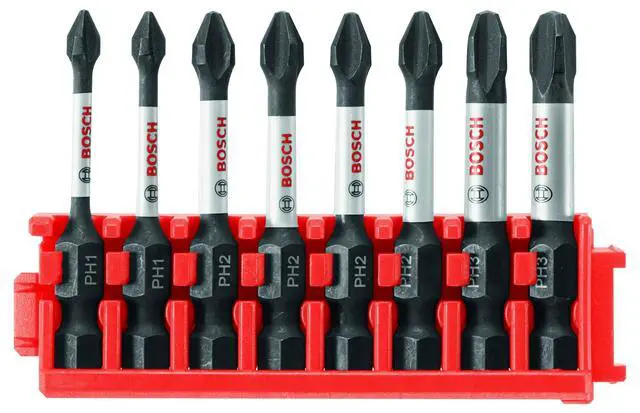 Alt view image 2 of 7 - CCSPHV208 8-Piece Assorted Set 2 In. Impact Tough Phillips Power Bits with Clip for Custom Case System