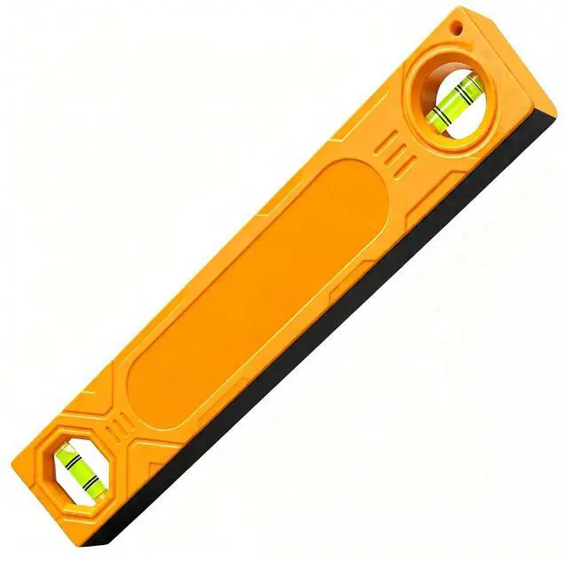 Main image of Magnetic Torpedo Level - 12 Inch Small Leveler Tool for Home Renovations | ABS Spirit Level 90°/180° | Strong Magnetic Base | Horizontal & Vertical Vials | Lightweight Portable | For Shelves, Pipes