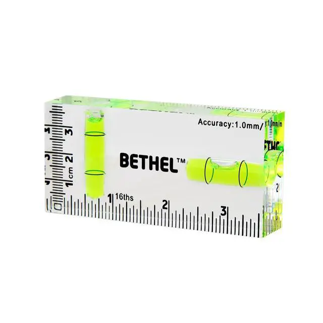 Main image of Pocket Bubble Level - Mini 90°/180° Spirit Level 95x40x15mm | Shatterproof Design High Accuracy for Picture Hanging, DIY Projects, Construction - Compact Layout Tool