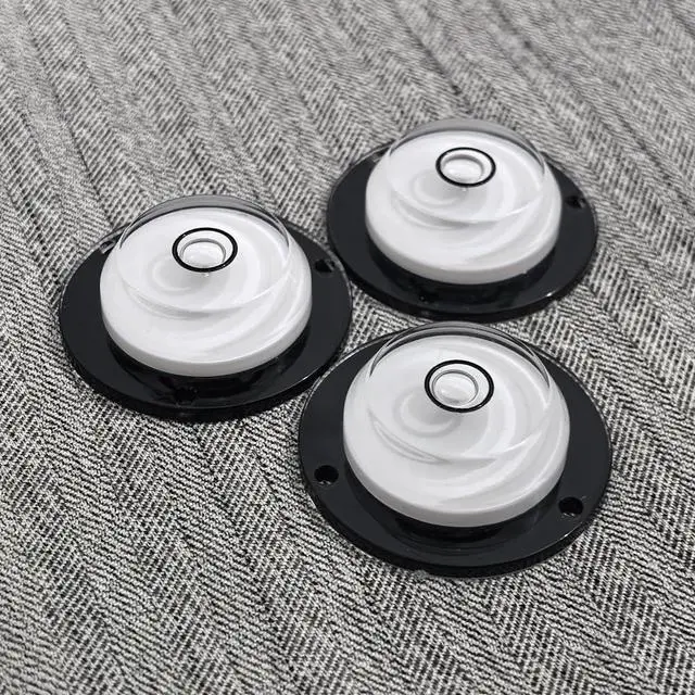 Alt view image 3 of 7 - 2Pcs Circular Small Bubble Level with Screws Mounting Multi-directional Round Bubble Spirit Levels Measuring Layout Tools