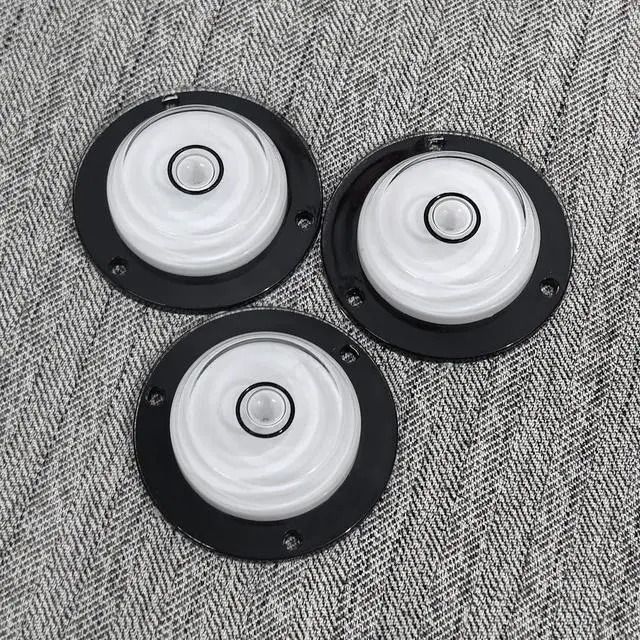 Alt view image 2 of 7 - 2Pcs Circular Small Bubble Level with Screws Mounting Multi-directional Round Bubble Spirit Levels Measuring Layout Tools