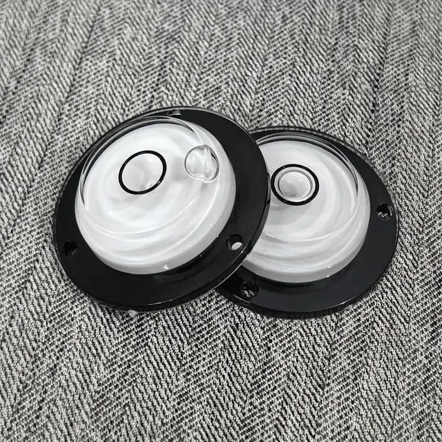 Alt view image 6 of 7 - 2Pcs Circular Small Bubble Level with Screws Mounting Multi-directional Round Bubble Spirit Levels Measuring Layout Tools
