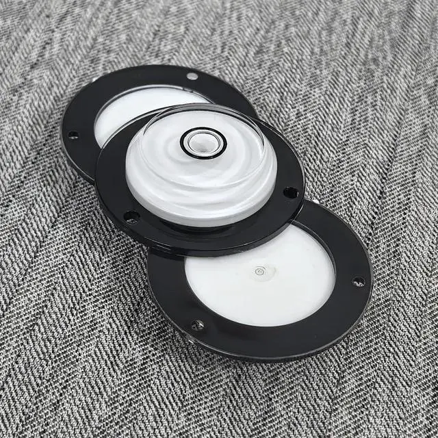 Alt view image 7 of 7 - 2Pcs Circular Small Bubble Level with Screws Mounting Multi-directional Round Bubble Spirit Levels Measuring Layout Tools